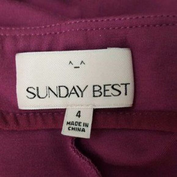 Sunday Best High Waisted Purple Zip Hot Shorts 4 - Picture 6 of 7